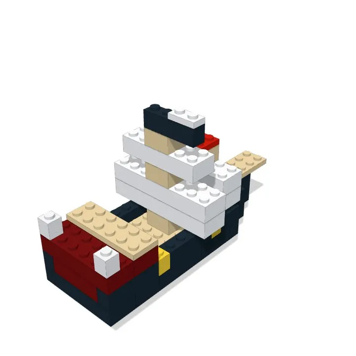 A 51-brick pirate ship