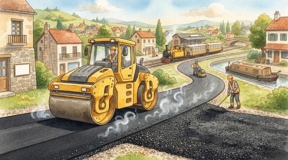Watercolor illustration for The Road Is Made of Rocks