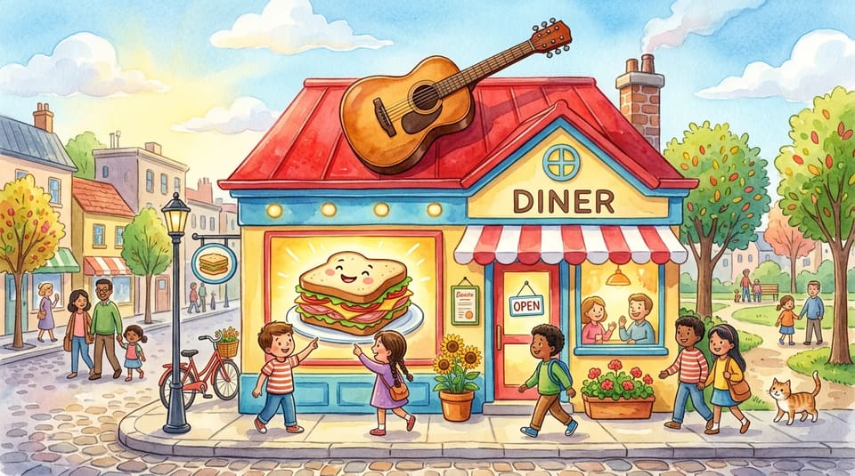 Watercolor illustration for The Cafe That Can't Fail