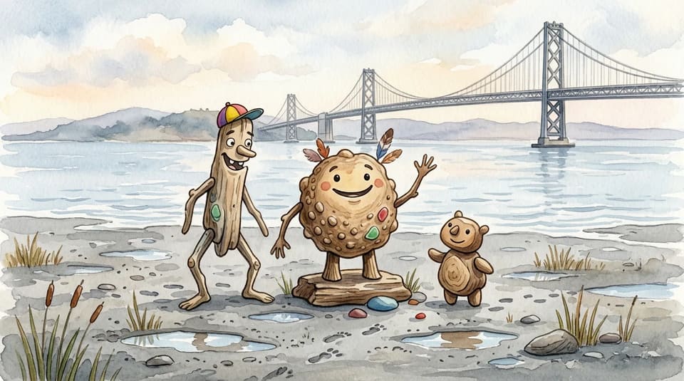 Watercolor illustration for The Mud Zoo Art Show